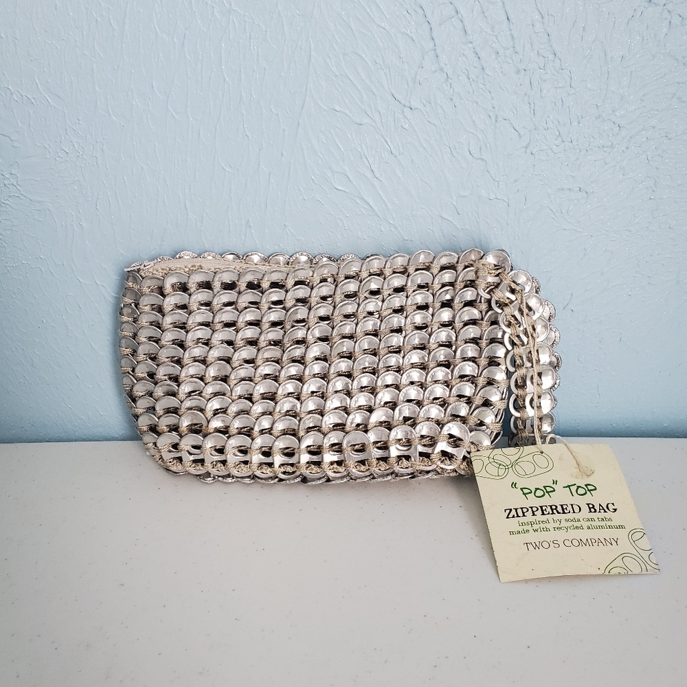Upcycle Pop Top zipper bag/wristlet